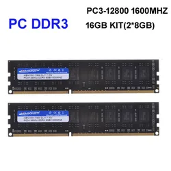 KEMBONA-PC3-12800 de doble canal DDR3, 16GB, 1600mhz, Kit de 2.2x 8GB, compatible con todos los disipadores de calor de la placa base, envío gratis