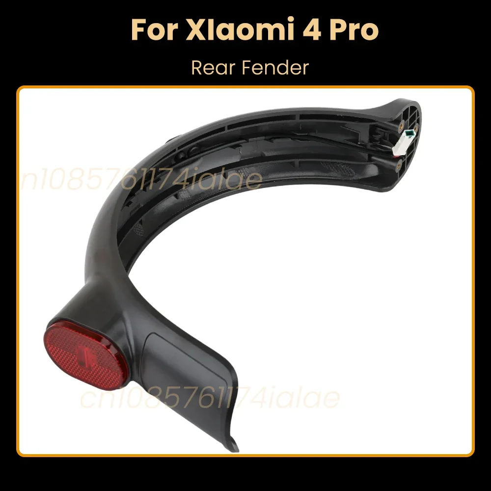 Rear Fender With Brake Taillight for Xiaomi Electric Scooter 4 Pro Mudguard With Hook Lock Back Wing Taillight KickScooter
