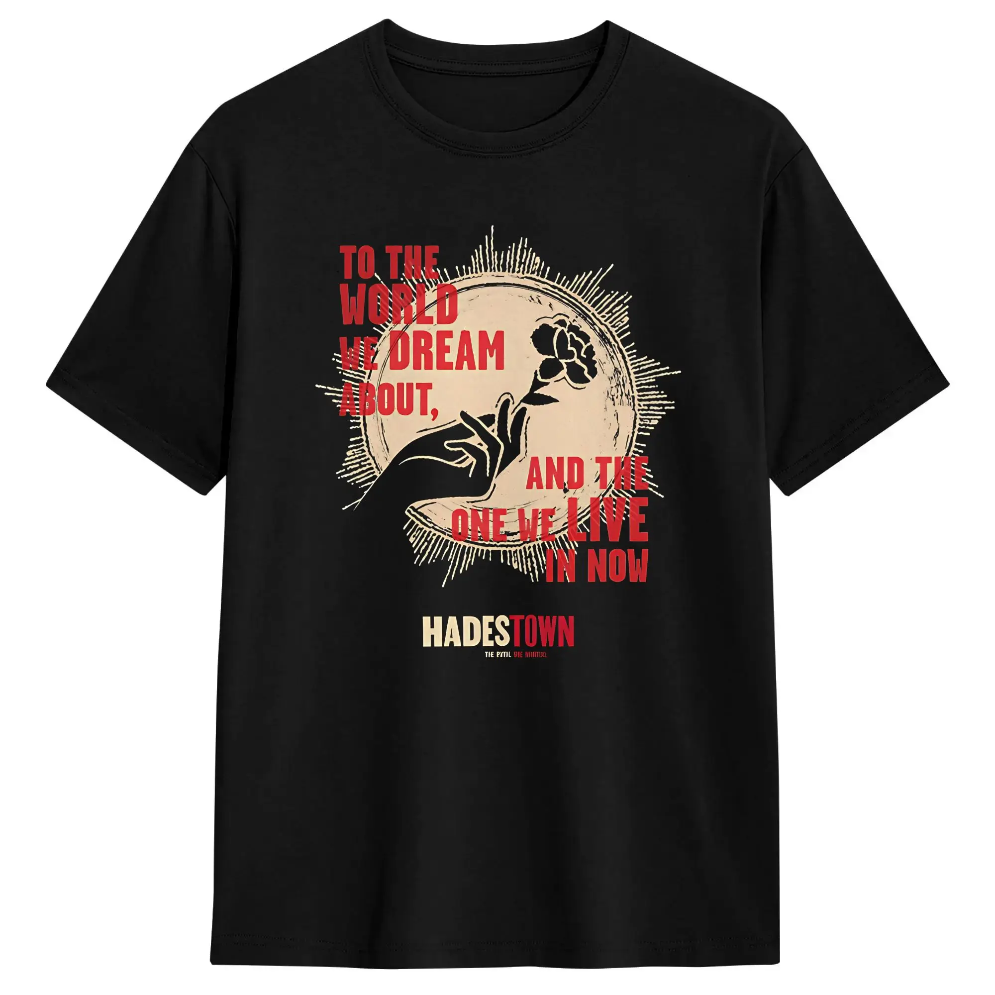 Humorous Hadestown Musical T-Shirts for Men Round Collar 100% Cotton T Shirt  Short Sleeve Tees Unique Tops