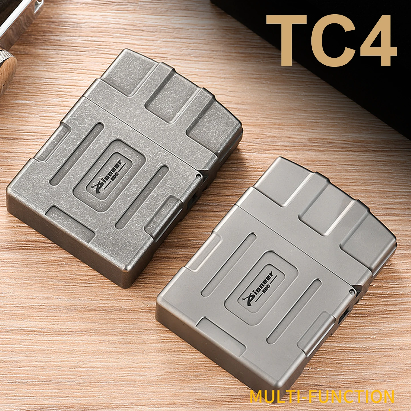 

TC4 Titanium Alloy Lighter Case (Including Movement), Outdoor Camping,Picnicking,Hiking Pattern EDC Lighter Case Accessory,A1570