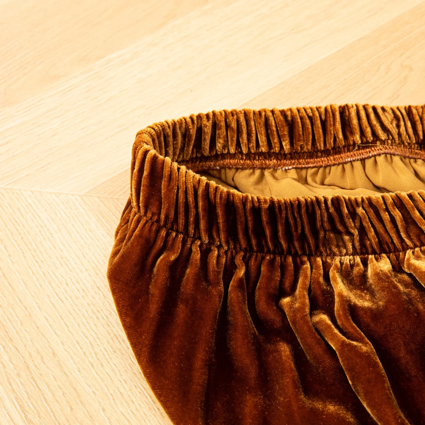 Autumn/Winter Fashion New Brown 30% Natural Mulberry Silk Velvet Retro High Waist Loose and Versatile Hanging Straight Leg Pants