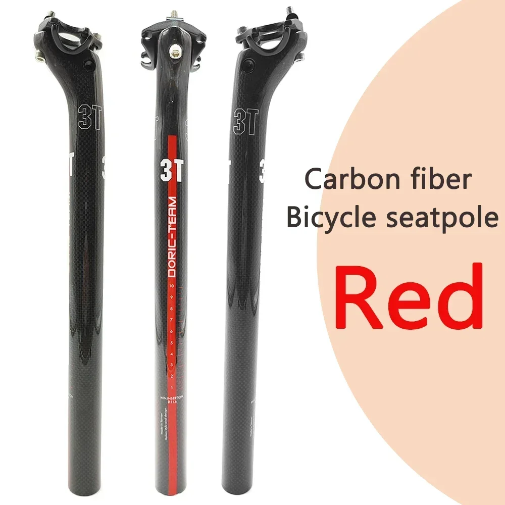 

Ultra-lightweig 3T Carbon Bike Seatpost Full Carbon Seat Tube 20mm MTB/Road Bike Seat Post 27.2/30.8/31.6mm Bicycle Accessories