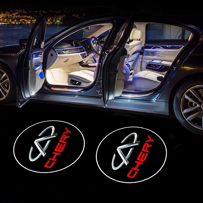 

2PCS LED Car Logo Projector Ghost Shadow Welcome Light Accessory For Chery Tiggo 2 3 4 8 Pro QQ Iq Fulwin Blossom Fulwin Arrizo