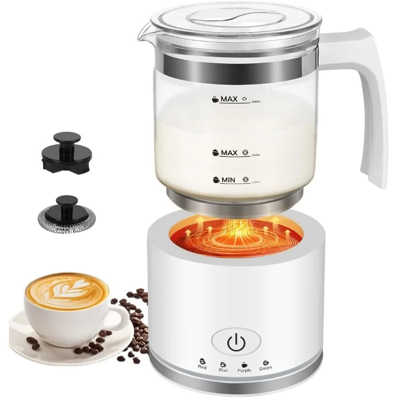 

Automatic Electric Milk Frother and Steamer, 4-in-1 Hot/Cold Foam Maker for Coffee Latte Cappuccino