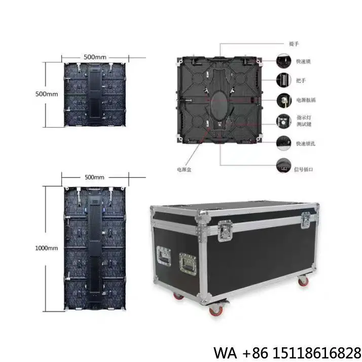 Outdoor Full Color LED Rental Screen P3.91 500x500mm Stage Video Wall High Refresh Rate 3840Hz for Events Church Concert