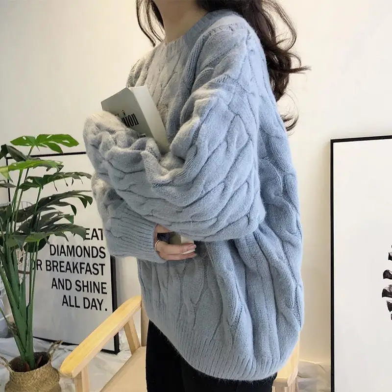 

Sweater for Women 2024 Spring and Autumn Winter Knitting Pullover Oversize Women Pull Femme