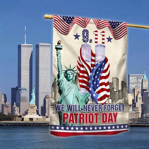 911 Patriot Day We Will Never Forget Twin Tower Memorial Flag Graden Flag UUI GGX