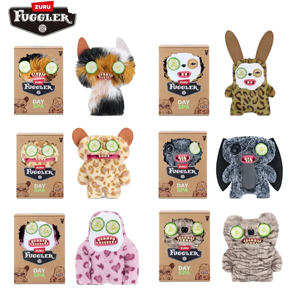 New Original Fuggler Funny Ugly Teeth Monster Plush Stuffed Toys DAY SPA Series Box Packed Soft Collectible Dolls Gifts 23CM