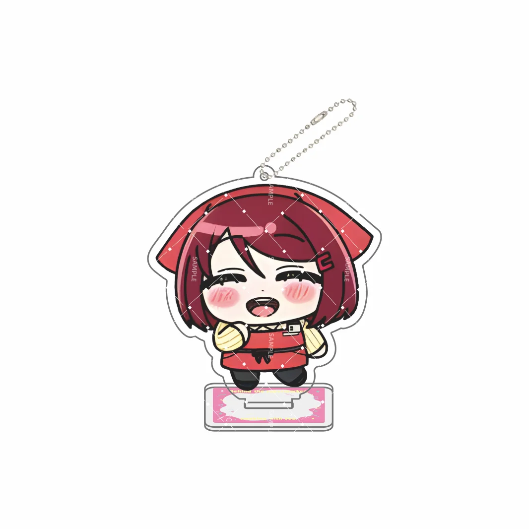 Anime Behind the Supermarket Smoking with You Acrylic Keychain 8cm Chibi Sasaki Yamada Figure Standee Desk Decor Keyring Gift