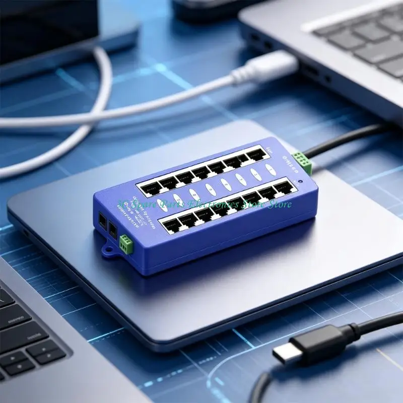 SZ Space Saving 8 Port Power Over Ethernet Injector with Build In Safety Protect for Cameras & Wireless Access