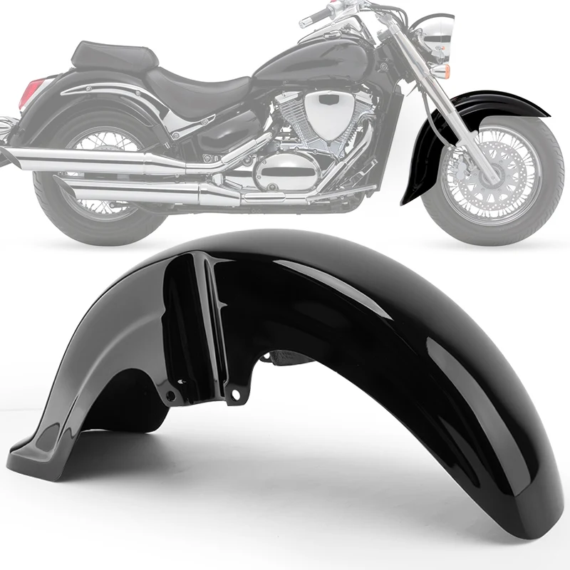 Motorcycle Gloss Black Front Fender Mudguards Cover For Suzuki Voluisa C50 VL800 VL400 2001-2017