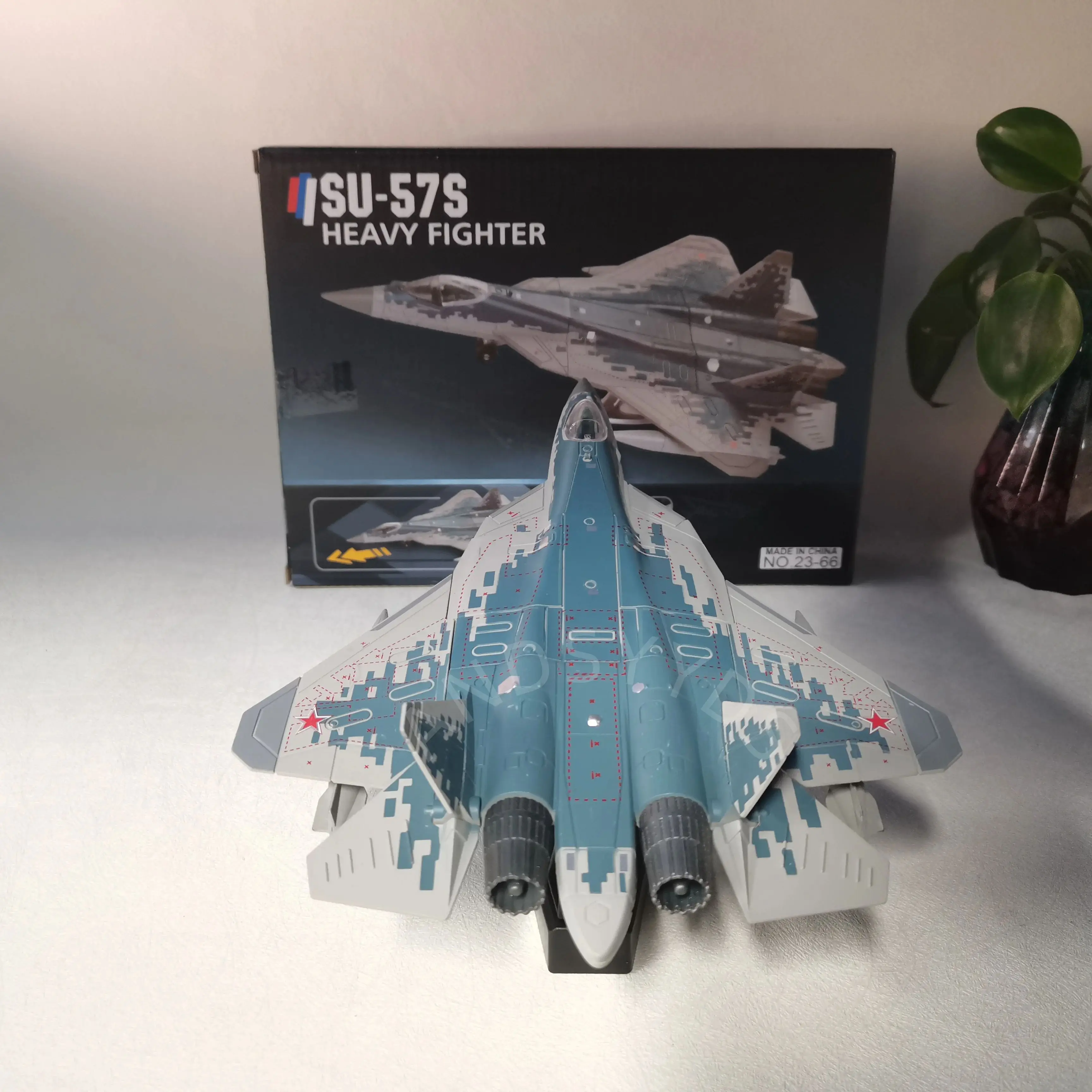 Military Fighter SU-57 Model 1/72 Scale 3D DIY Puzzle Assembly Aircraft Model ABS Plastic Building Blocks Plane Souvenir Airplan