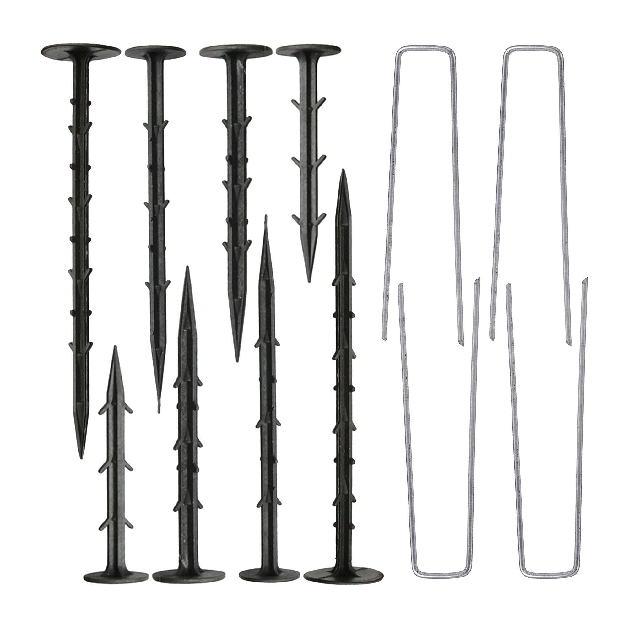 조경 앵커 말뚝 플라스틱 정원 그라운드 스파이크, 텐트 고정 그물 및 비 방수포 원예 그라운드 스파이크, 2 개