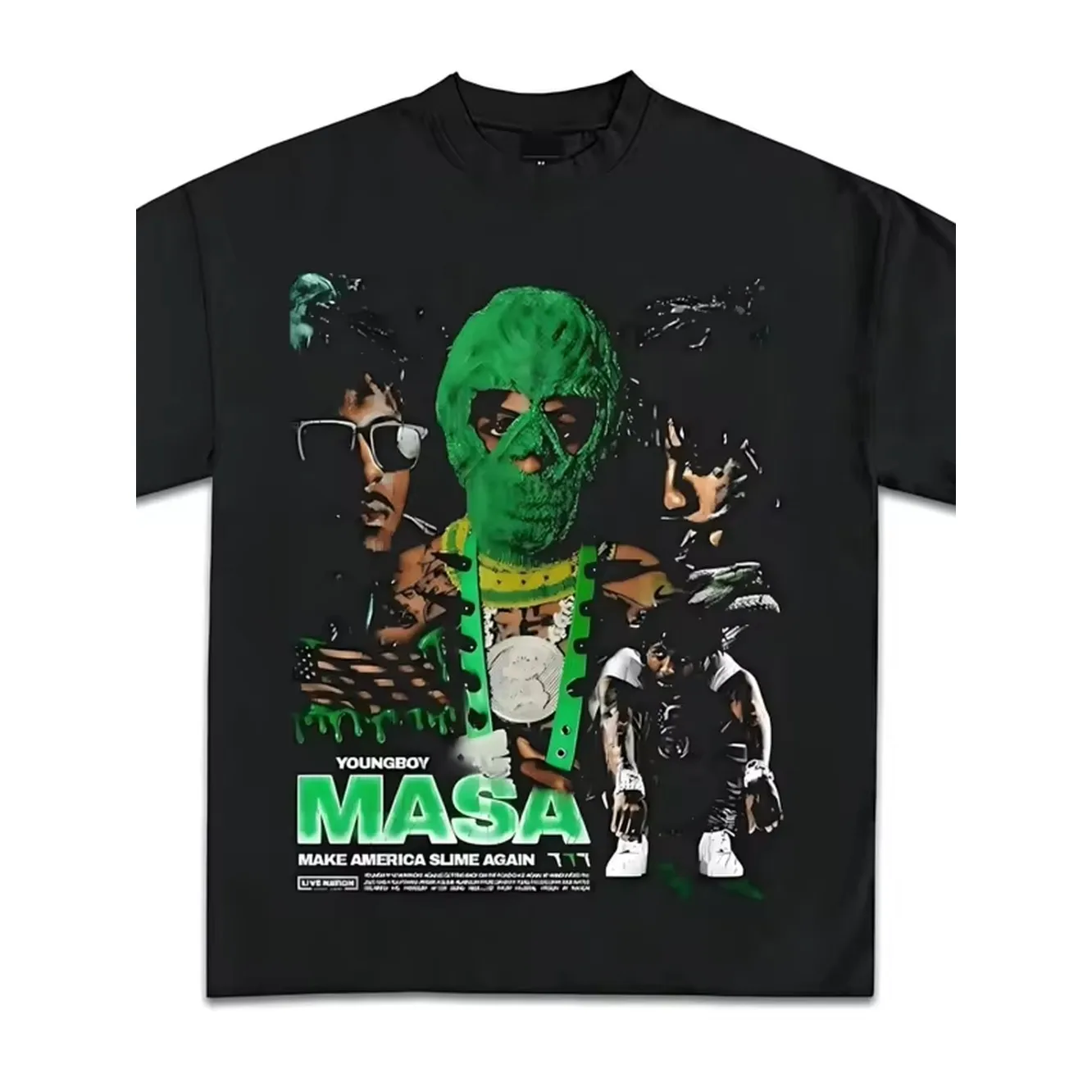 Youngboy Make America Slime Again MASA Merch Never Broke Again T Shirt Quality Shirts Hip-Hop Music T-Shirt Unisex
