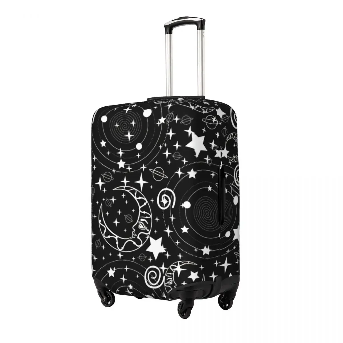 Sun Moon And Stars Print Luggage Protective Dust Covers Elastic Waterproof 18-32inch Suitcase Cover Travel Accessories