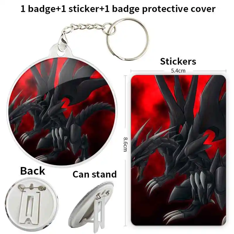 Red-Eyes Black Dragon Game Anime Character Badge Brooch anchor Peripherals Pin Fashion Gift For Friend Metal Customize Tinplate