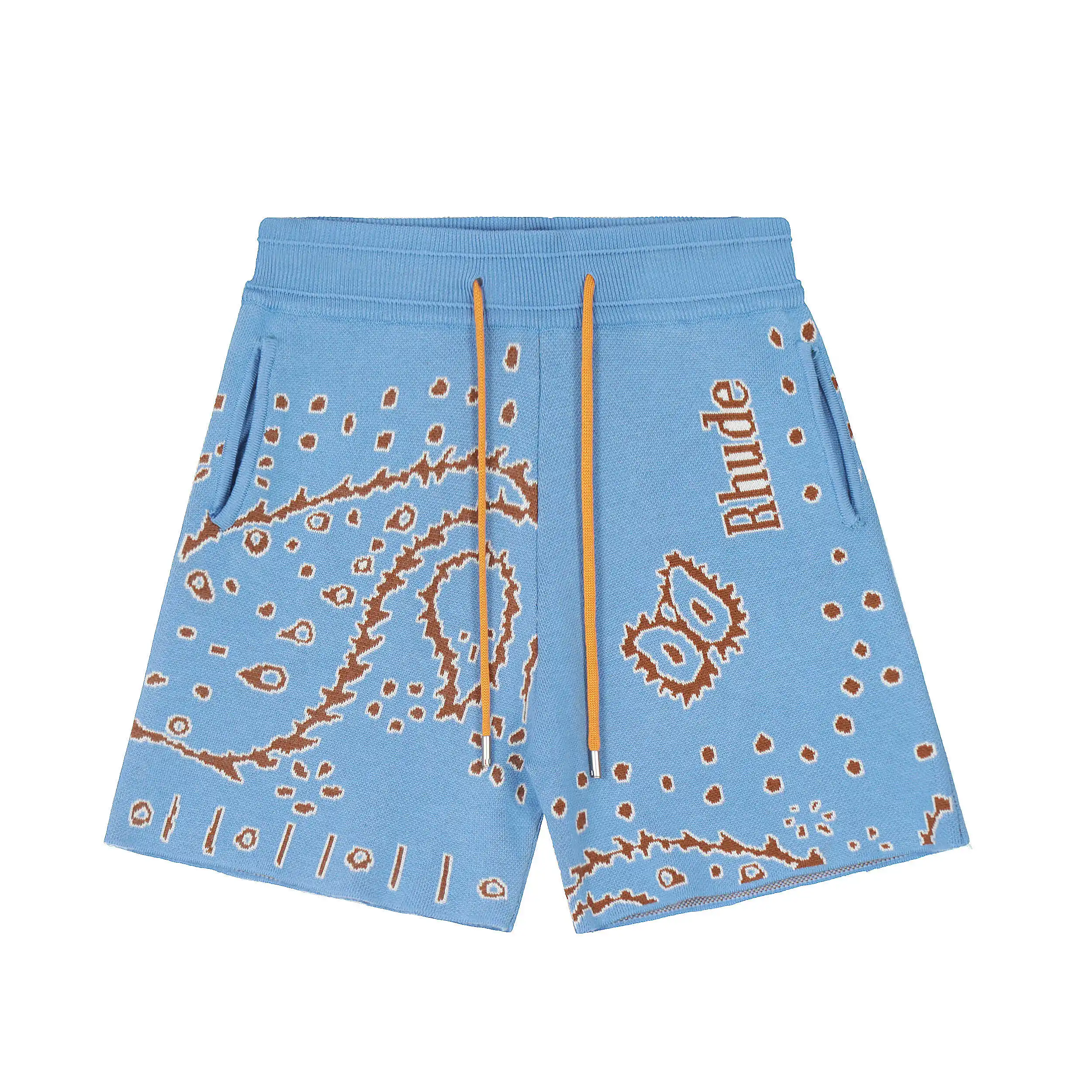

Casual Knitted ort Pants with Dstring And Flower Logo Waistnut Loosen Is the Main Feature of These Summer Faionable...