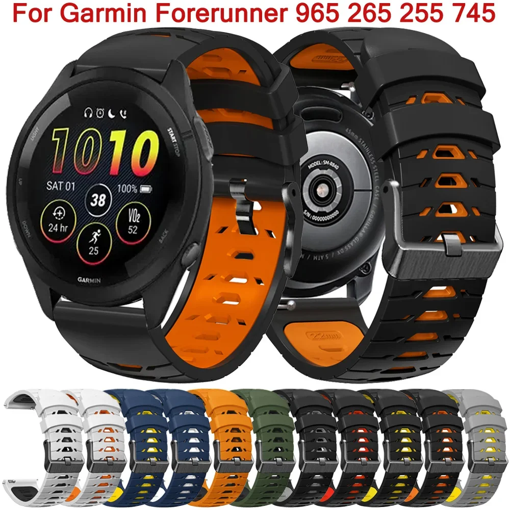 22mm Silicone Strap For Garmin Forerunner 265 965 745 255M SmartWatch Band for Garmin Vivoactive 4 Venu 2 Sport Wristband Correa