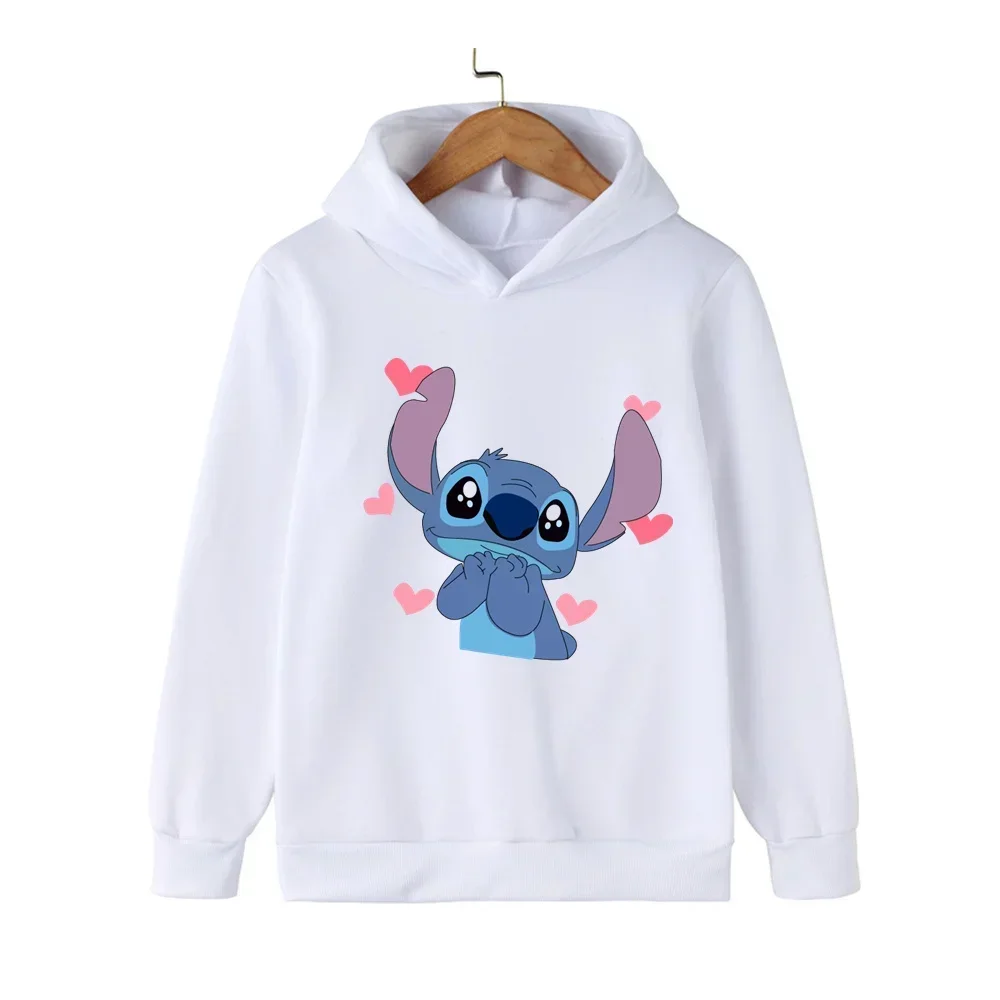 

Lilo & Stitch Children Hoodies Letter Cotton Kawaiir Sweatshirt Anime Manga Cartoons Girls Boy Kids Casual Clothes Tops