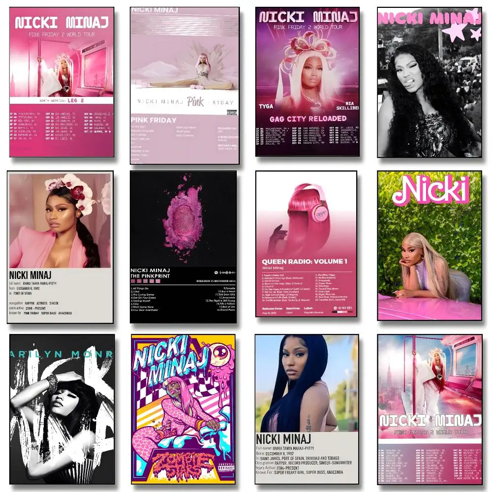 Rapper USA N-Nicki Minaj Poster Print Painting Home Decor for Bedroom Living Room Hallway