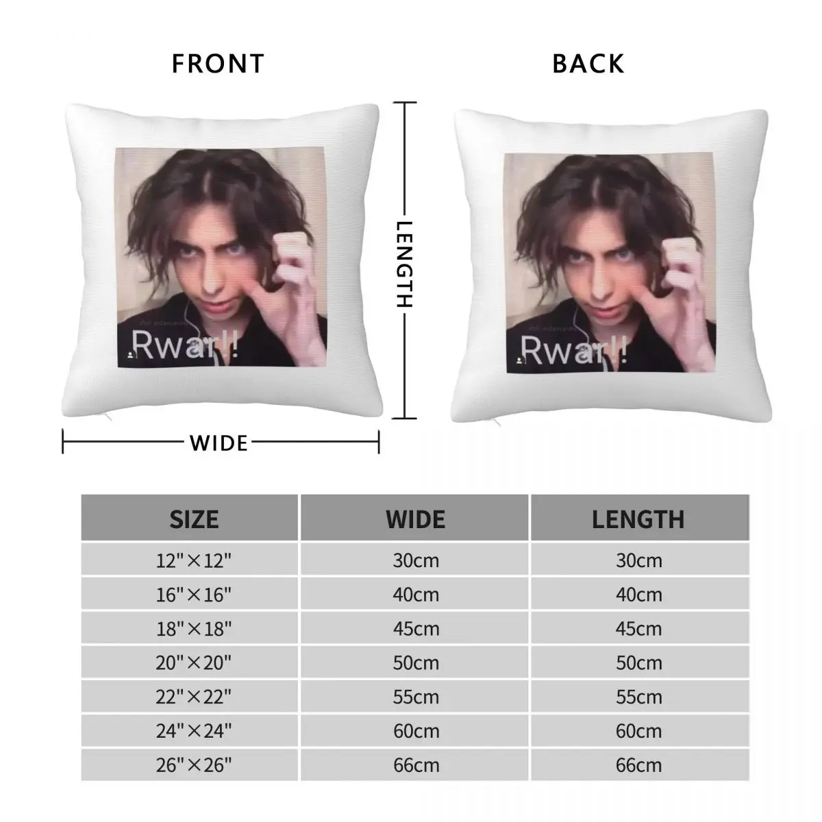 Aidan Gallagher Rawr Nicky Harper Square Pillowcase Polyester Linen Velvet Pattern Zip Decor Throw Pillow Case Home Cushion Case