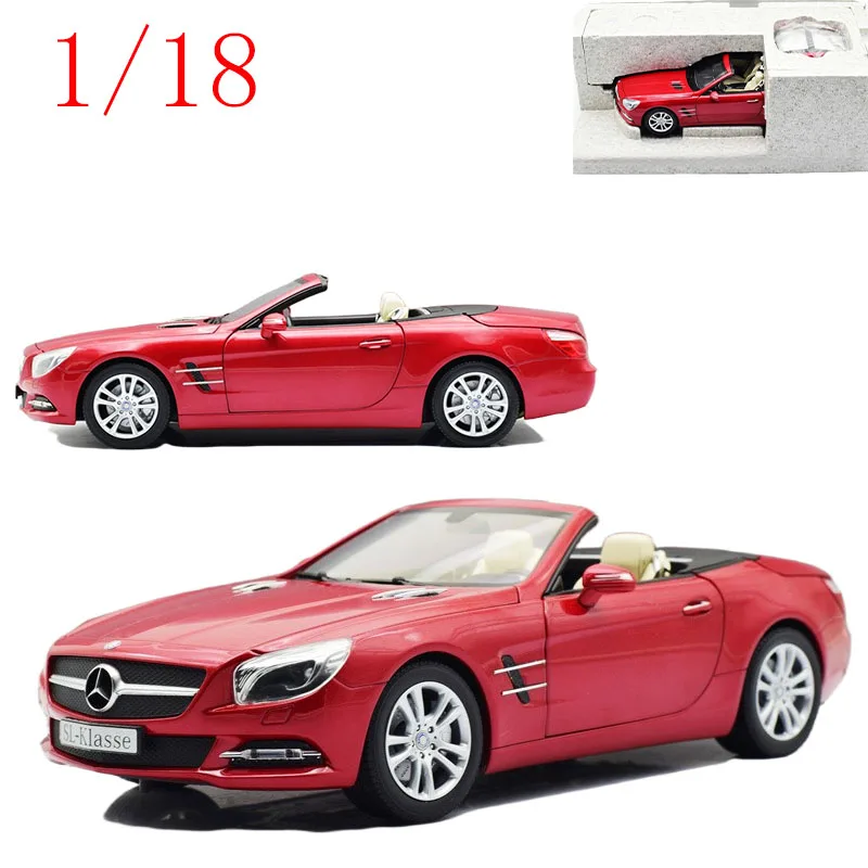 Flaw NOREV Diecast1/18Scale Mercedes-Benz Classe SL(R231) Nuova generazione in rosso con porte senza telaio Modello di auto in lega Giocattoli per ragazzi