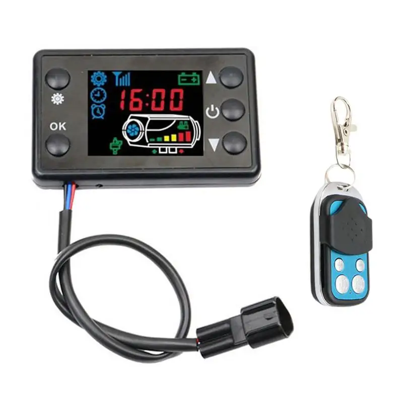 Universal 12V Car Air Heater Switch 24V Car Heater Controller Remote ABS LCD Liquid Monitor Car Parking Heater Control