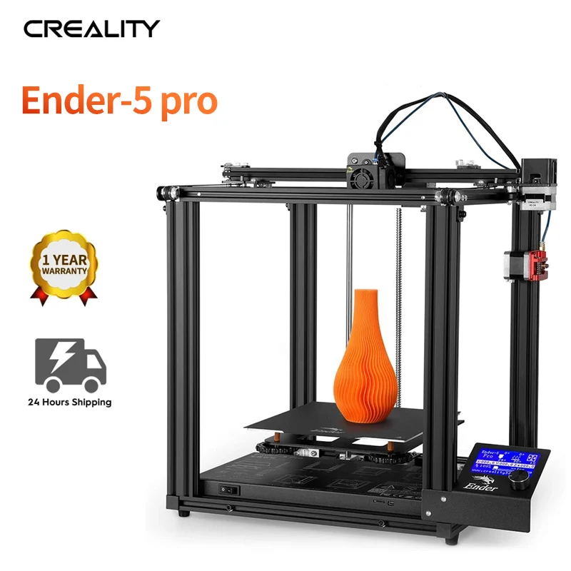 

Creality Ender 5 Pro 3D Printer Upgrade Silent Board Pre-Installed C-magnetic Plate Power Off Resume Printing Enclosed Structure