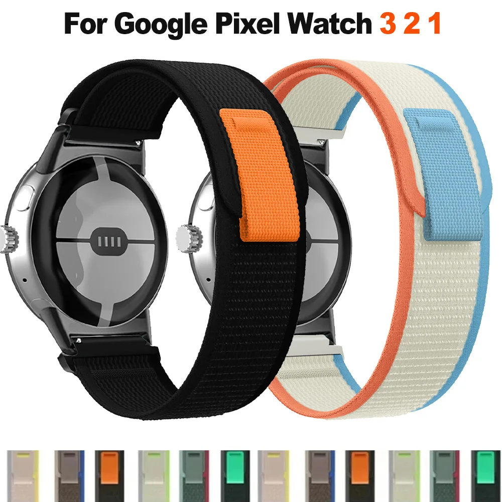 Boucle de sentier pour Google Pixel Watch 4 3 45mm Bracelet Bracelet de montre en nylon poignet remplacement Correa pour Pixel Watch2 1 41mm sangle