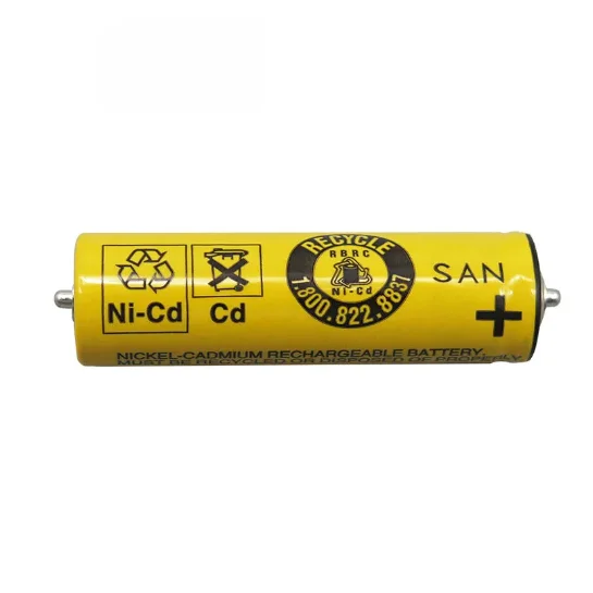 2pce SAN NI-CD 1N-600AA 1.2V Battery For Braun shaver S3 320S-4 340S-3 350CC-5 5776 3050S battery with pins on both ends