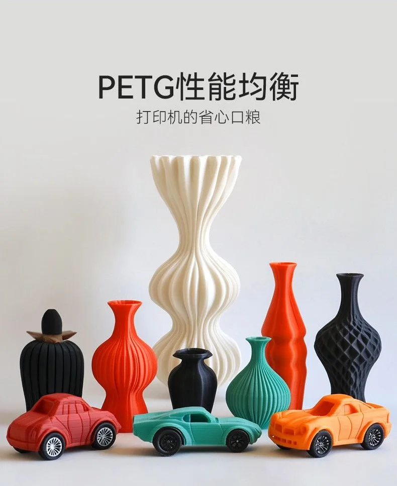 PETG 3D Printer Filament 1.75mm High Precision Printing Material Strong Toughness Low Shrinkage Friendly Filament for 3D Printer