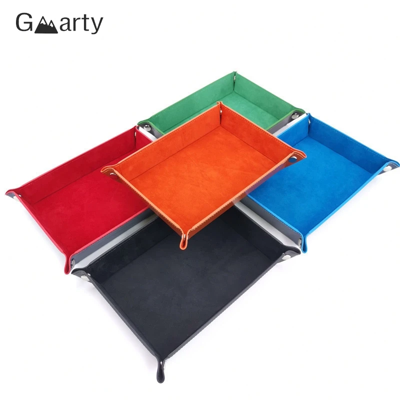 

Креативный лоток для хранения, складная коробка для хранения из искусственной кожи, лоток для костей, Настольная коробка для хранения, Складной Игровой лоток