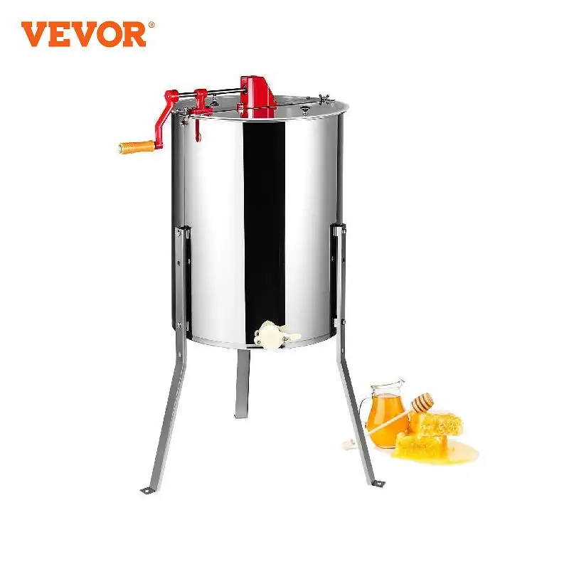 VEVOR Manual Honey Extractor Beekeeping Equipment 4/8 3 Frames Honeycomb Spinner Crank Honey Centrifuge Beekeeping Equipment