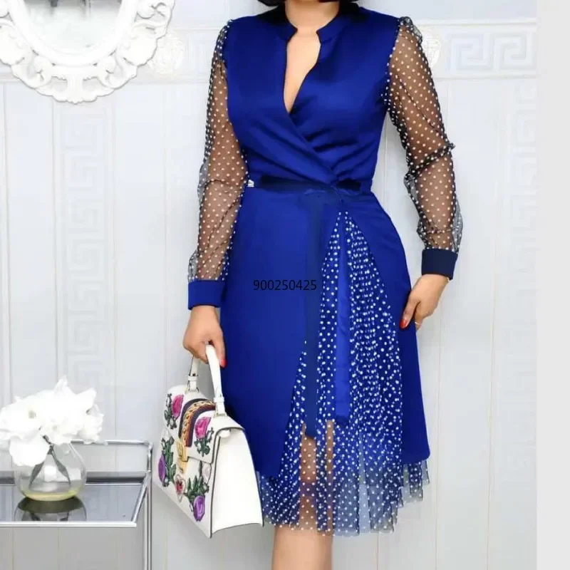 Customized African Dresses for Women Dashiki Mesh African Dress Bazin African Clothes Fashion Elegant Ankara Dresses Ladies Afri