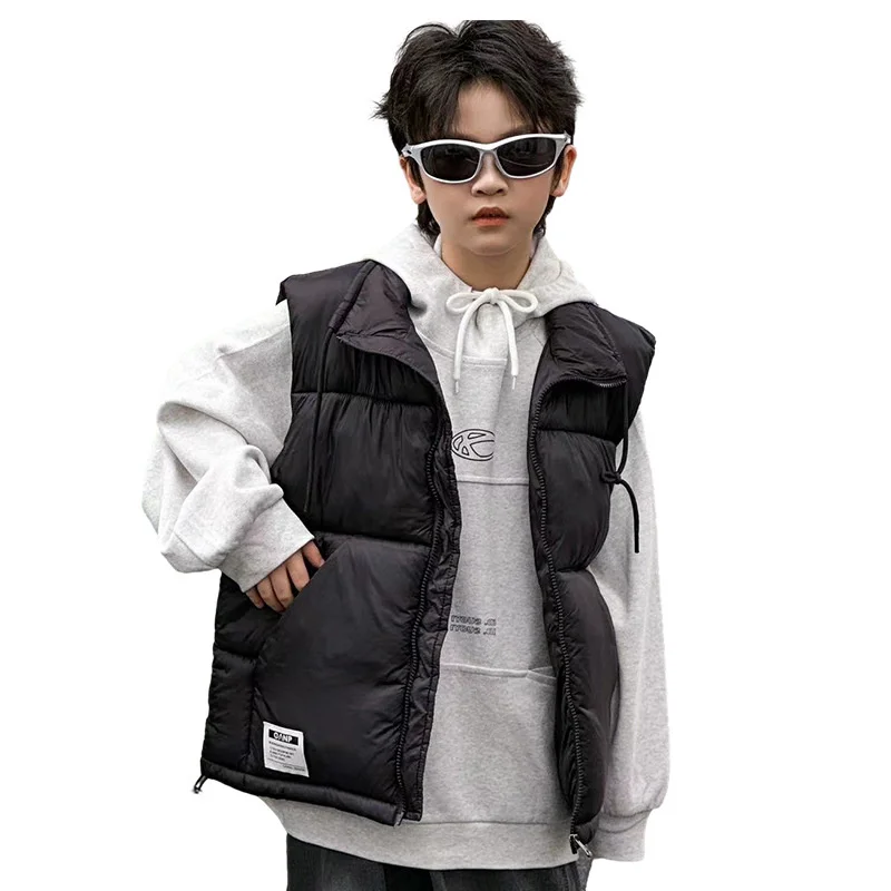 Ragazzi gilet bambini gilet piumino addensare giacca 2024 nuovo caldo più velluto inverno autunno antivento regalo di natale vestiti per bambini