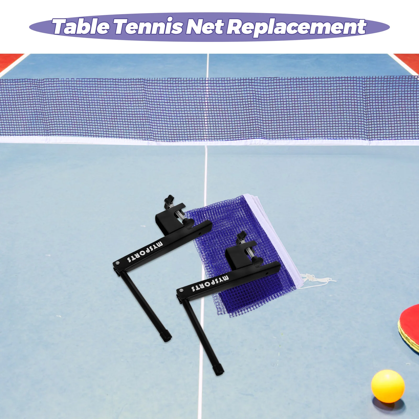 Tischtennisnetz für jedes Pingpong-Paddel und Spielzubehör, Rebound-Ersatz, tragbar, universell