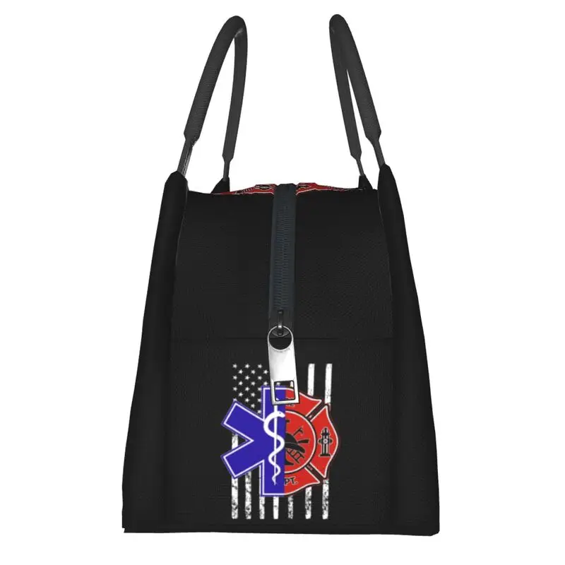 مخصص Emt نجمة الحياة المسعف طبيب سيارة إسعاف أكياس الغداء الرجال النساء برودة الحرارية معزول علب الاغذية للسفر مكتب #4