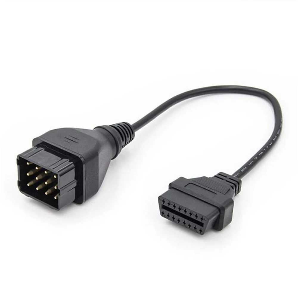 أحدث obd2 مهائي كابلات شاحنة كابل ل GAZ 12Pin إلى obd 2 16pin موصل ل GAZ 12 دبوس ذكر إلى 16pin أنثى #3