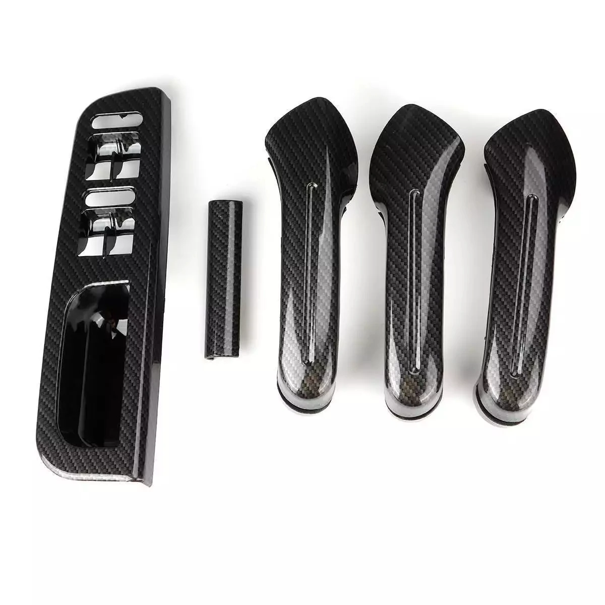 Carbon Fibre Interior Door Grab Handle Cover Switch Bezel & Bracke For VW 4 Door Jetta Bora/Golf MK4 98-05 3B0867175 3B1867171E