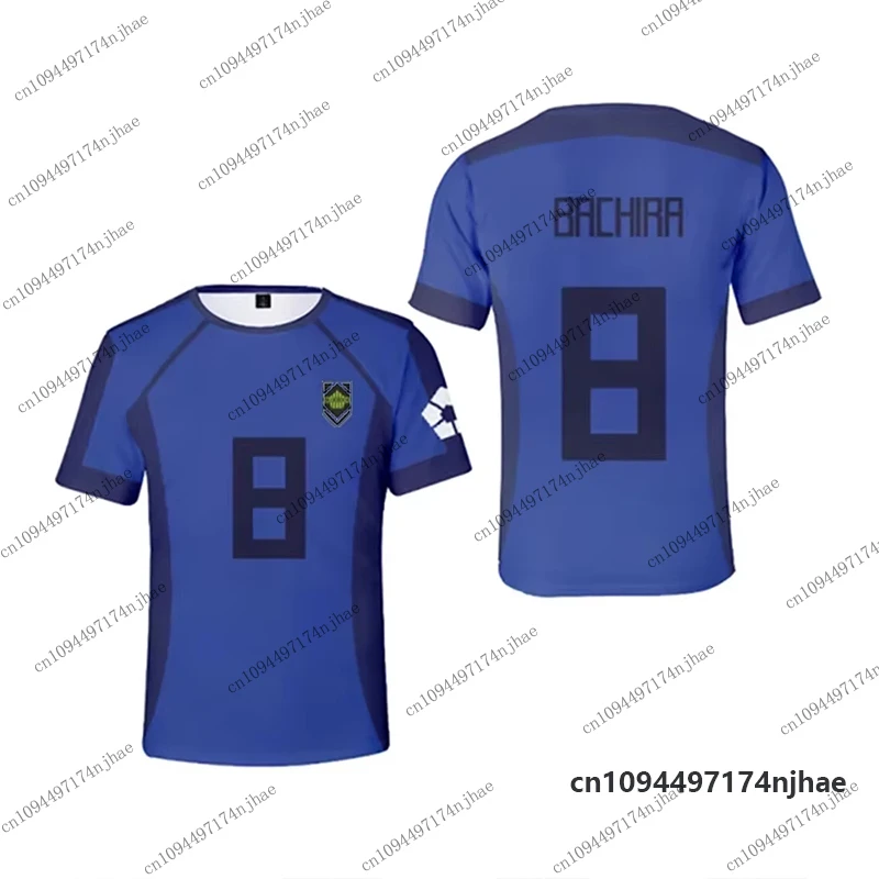Blue Lock Anime Japanese Isagi Yoichi Football Jersey Cosplay T-shirt For Men Women Hyoma Chigiri Meguru Bachira Tees Sports Top