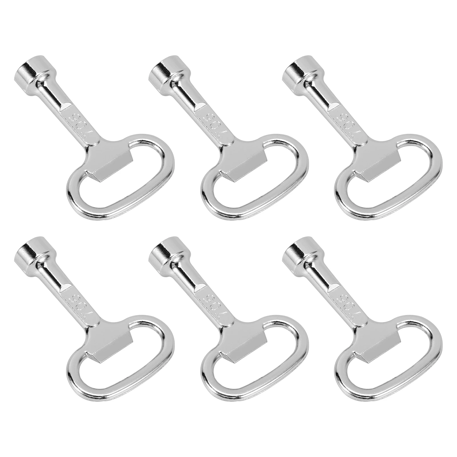 

6pcs Utility Zinc Alloy Valve For Distribution Box Water Meter Radiator Bleeding Gas Key Socket Keys Meter Box Radiator Vent Key