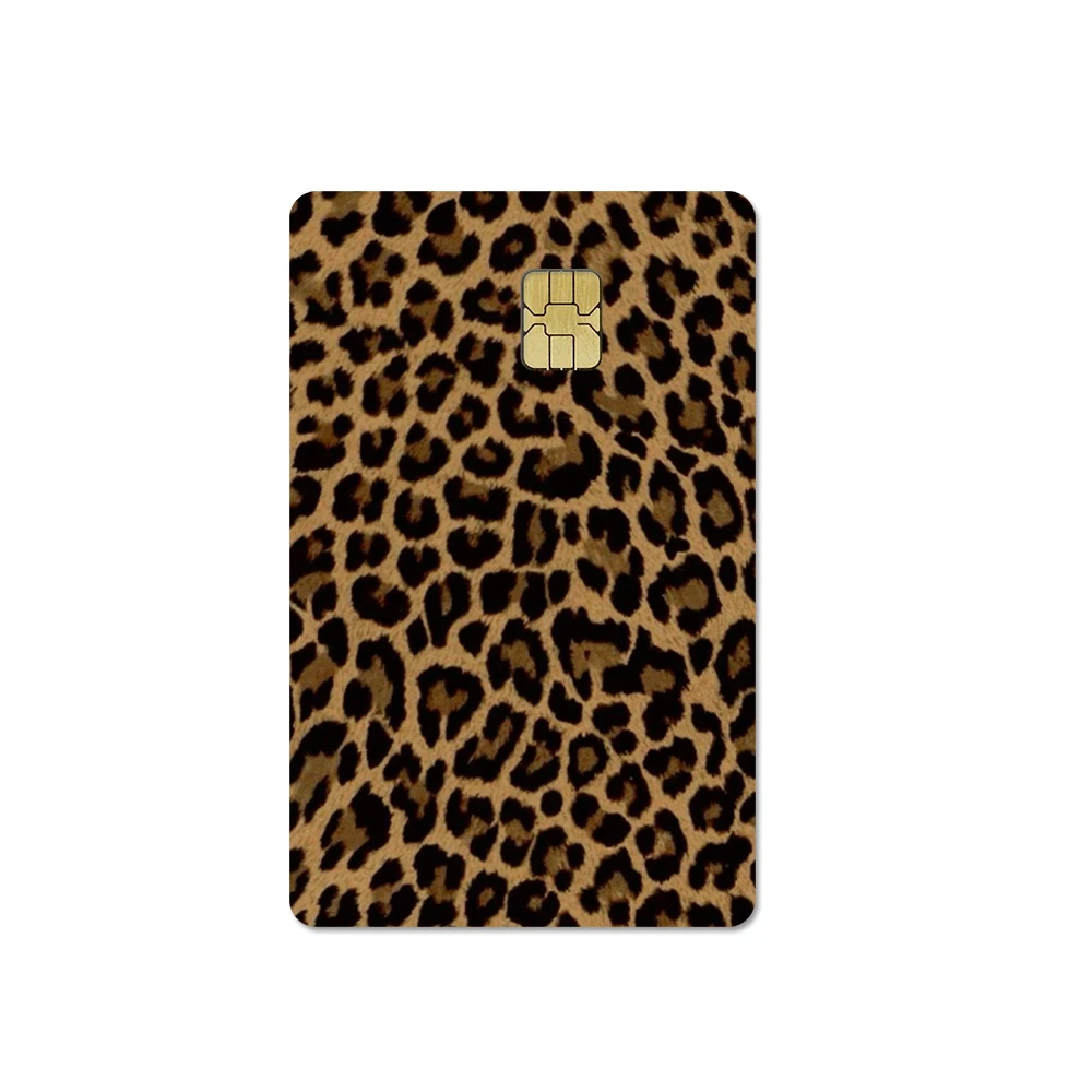 Premium Leopard Print Card Sticker Set Waterproof PVC Bank Card Skin Cover Stylish Credit Card Protection Decal Skin Gifts view 4