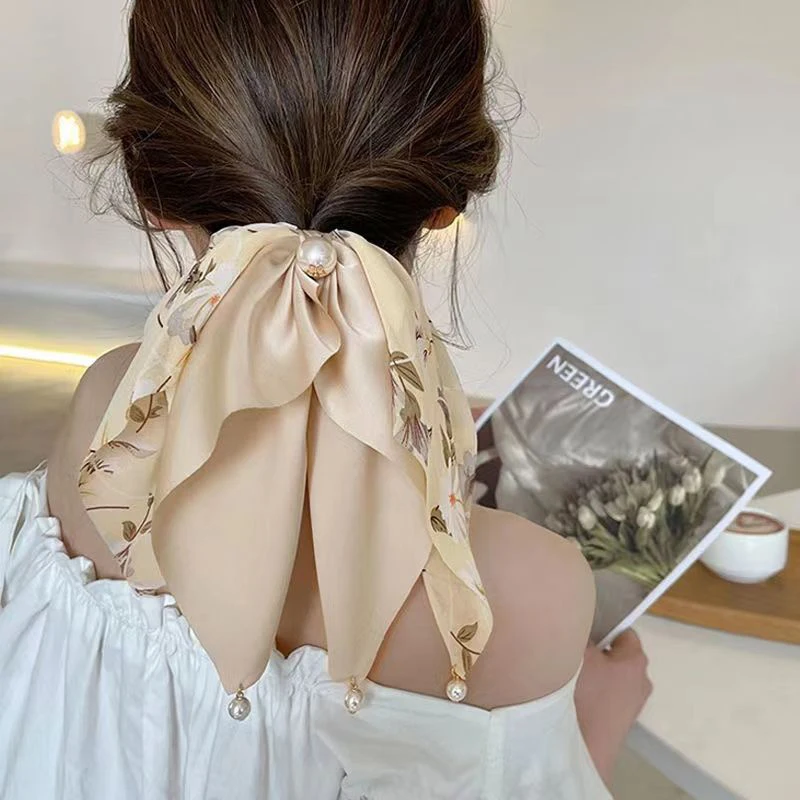Neue Mode Druck Bogen Scrunchies Haar Band Für Frauen Elastische Haarband Mädchen Schachtelhalm Haar Krawatten Haar Zubehör – Detail 2