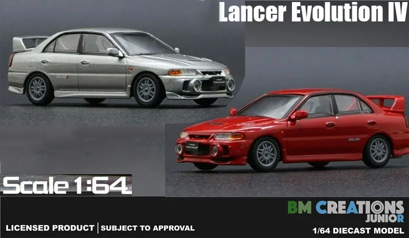 

BM Creations 1:64 Lancer Evolution IV Diecast Alloy Toy Cars Simulation Model For Collection gift