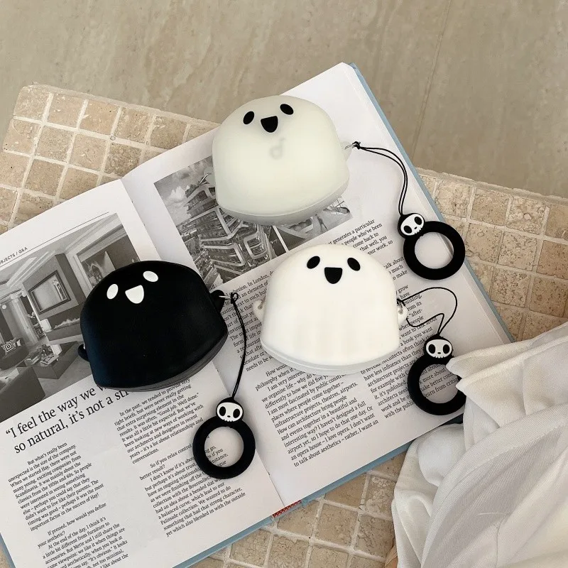 Case for Anker Soundcore Liberty 5 Silicone 3D Protective Ghost Cute Cartoon Covers Wireless Earbuds Shell TWS view 3