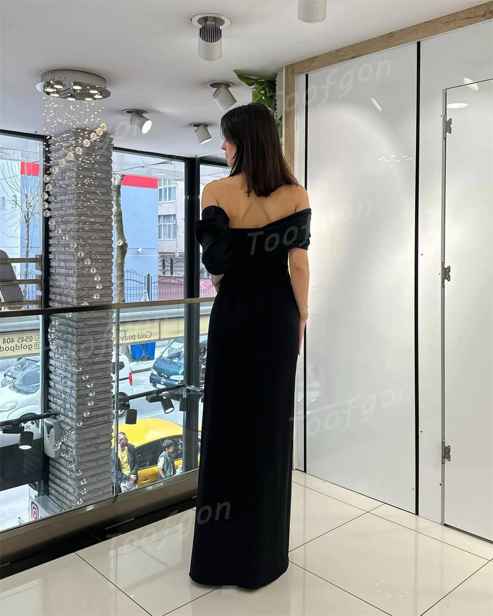 Toofgon elegante fosco cetim sereia vestidos de noite sauditas para mulheres vestido de baile personalizado um ombro vestidos de festa formais 2025