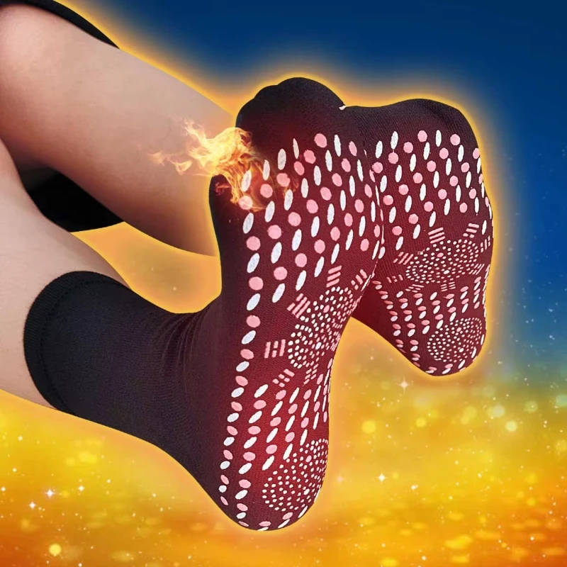 

3/6pairs Tourmaline Self-Heating Socks Winter Warm Thermal Health Care Socks Slimming Health Short Sock Magnetic Therapy Sock