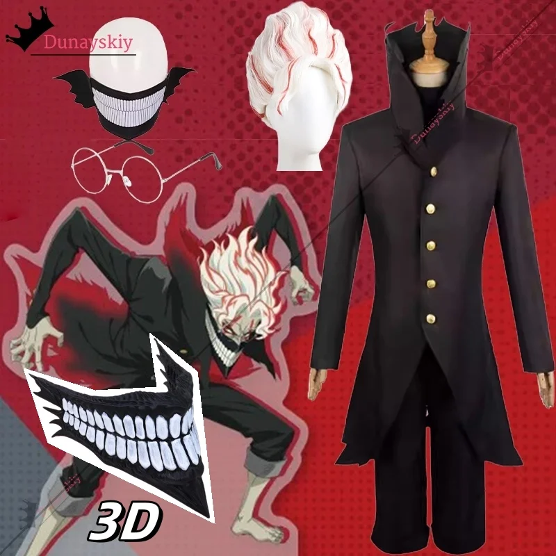 Anime Dandadan Okarun Ken Takakura odzież typu Cosplay 35CM peruka maska Dandadan Turbo Granny's Powers 2024 impreza z okazji Halloween rekwizyty