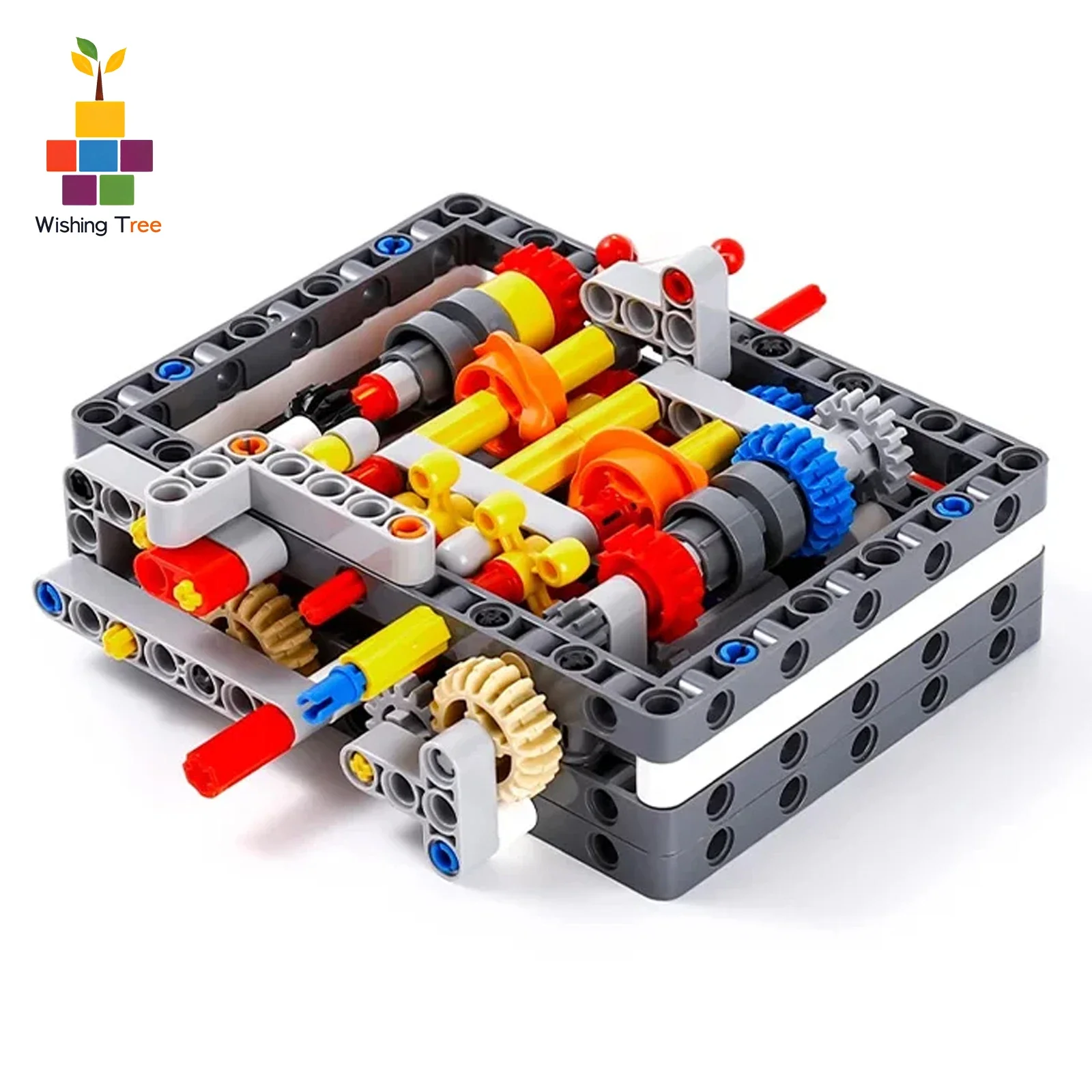 MOC-50877 Ultra-Compact 135PCS 8+N+R Speed Sequential Gearbox for Popular Building Block Systems