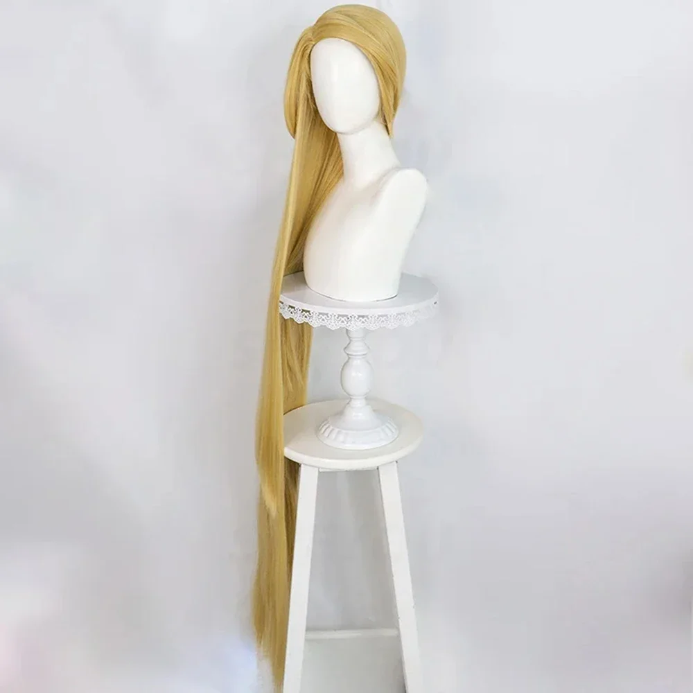 Nuovo film grovigliato Rapunzel Princess Cosplay parrucca ragazza bionda lunga diritta resistente al calore parrucche sintetiche per capelli Masquerade Dress Up